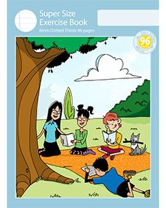 Super Size Exercise Book 8mm Dotted Thirds 96pp