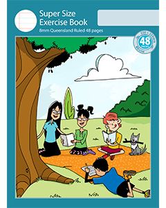 Super Size Exercise Book 8mm Queensland Ruled 48pp