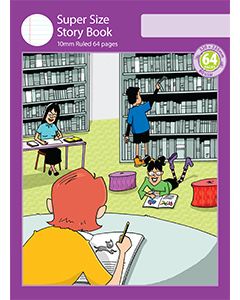 Super Size Story Book 10mm Ruled with Outline Frame 64pp