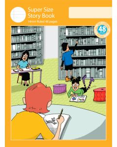 Super Size Story Book 14mm Ruled with Outline Frame 48pp