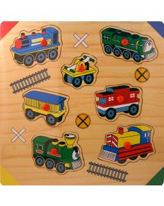 Trains Wooden Peg Puzzle