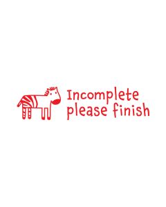 ATA Teacher's Stamp: Incomplete Please Finish - TS2363