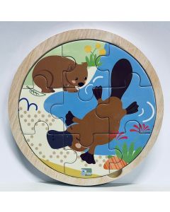 Bush Buddies 9 Pc Puzzle - Platypus and Wombat