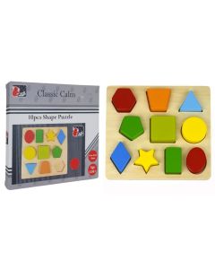 Wooden Colours & Shapes Puzzle 10pcs (12 months+) WT313B